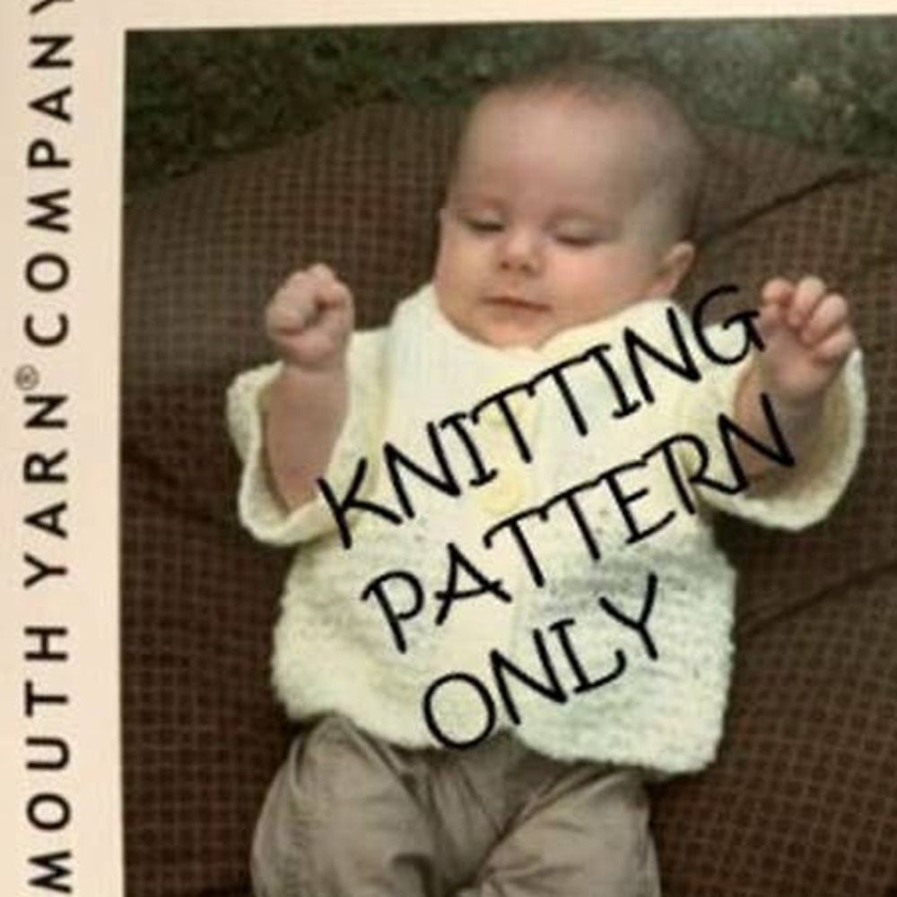 New Plymouth Yarn Co 2009 Dreamland Fancy Baby Cardigan Sweater Knitting Pattern
